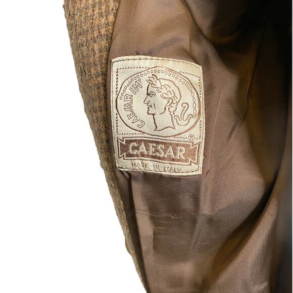 vintage Caesar IM Prorsum men Brown Wool Straight Cut Long Coat Genuine Alpaca - Picture 4 of 14